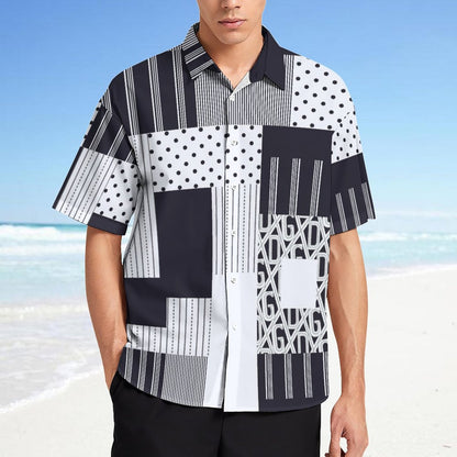 Men's Fashion Casual Printed Short Sleeve Shirts 2305107123