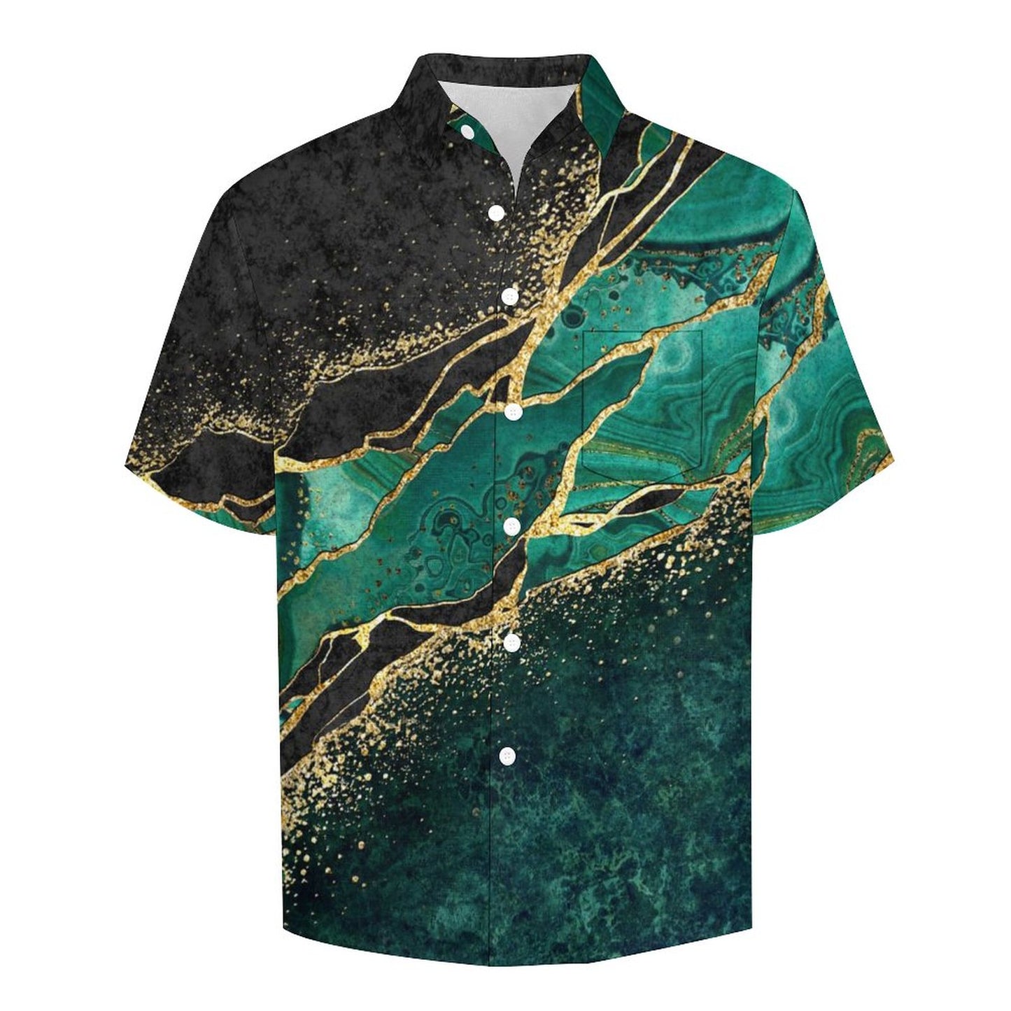 Men's Texture Print Vacation Hawaiian Shirt 2306104039