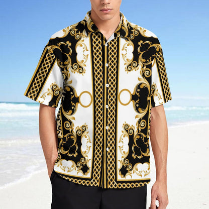 Men's Fashion Casual Printed Short Sleeve Shirts 2306100957