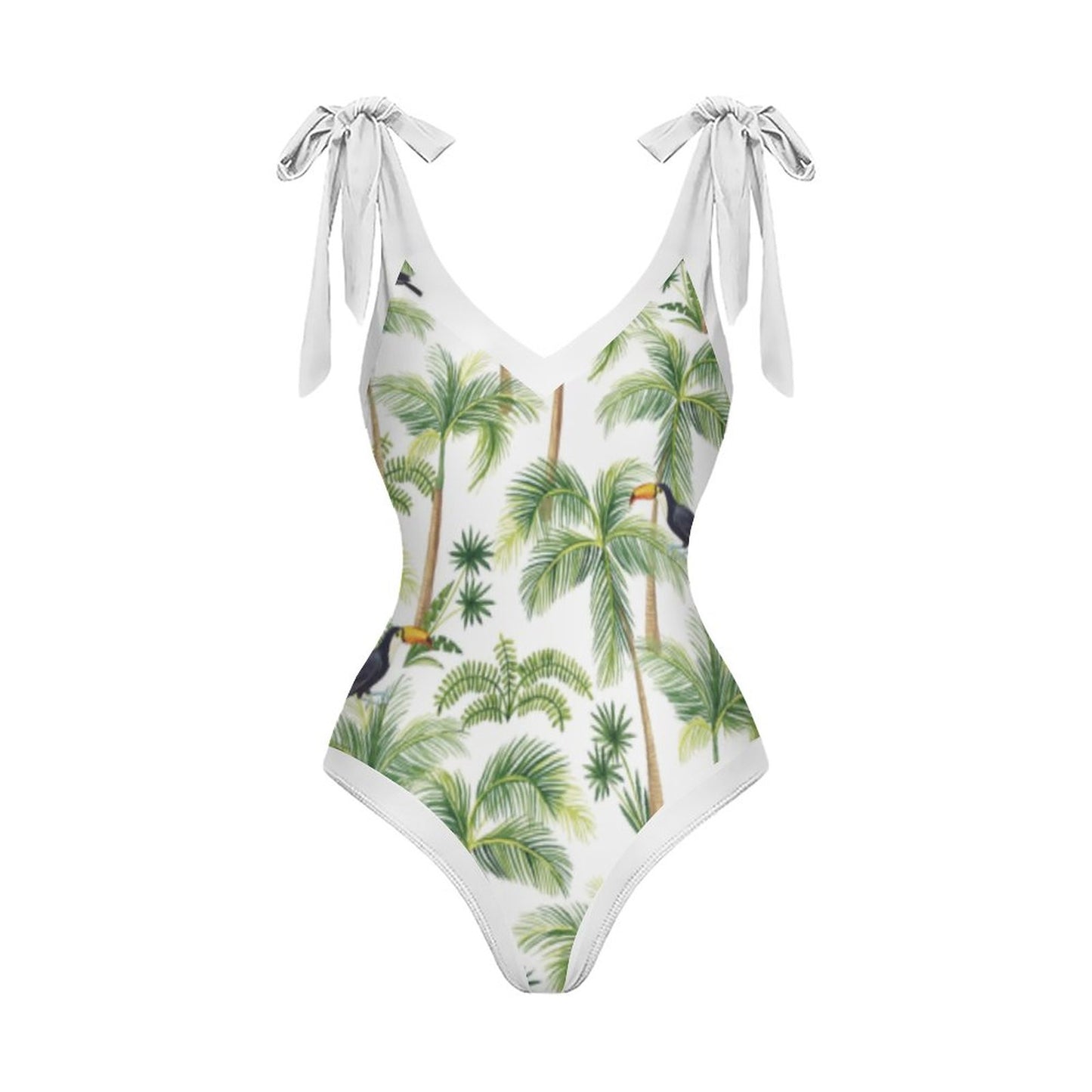 Casual Printed One-Piece Swimsuit And Cover Up 2305102412