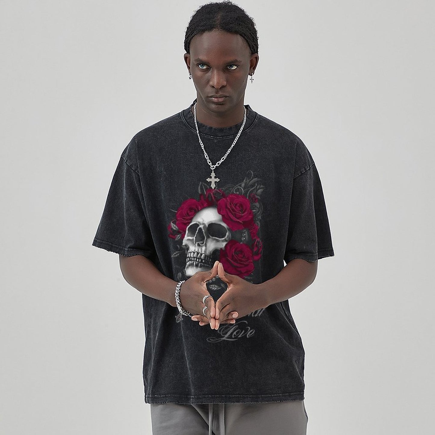 Unisex Vintage Solid Wash T-Shirts 2305104071