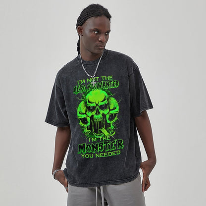 Unisex Vintage Solid Wash T-Shirts 2305104096