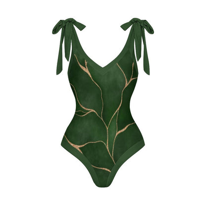 Casual Printed One Piece Swimsuit And Cover Up 2305104961