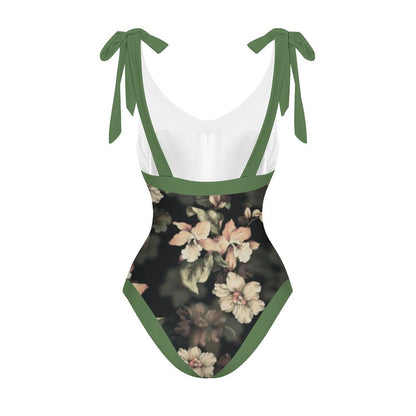 Casual Printed One-Piece Swimsuit And Cover Up 2305103364