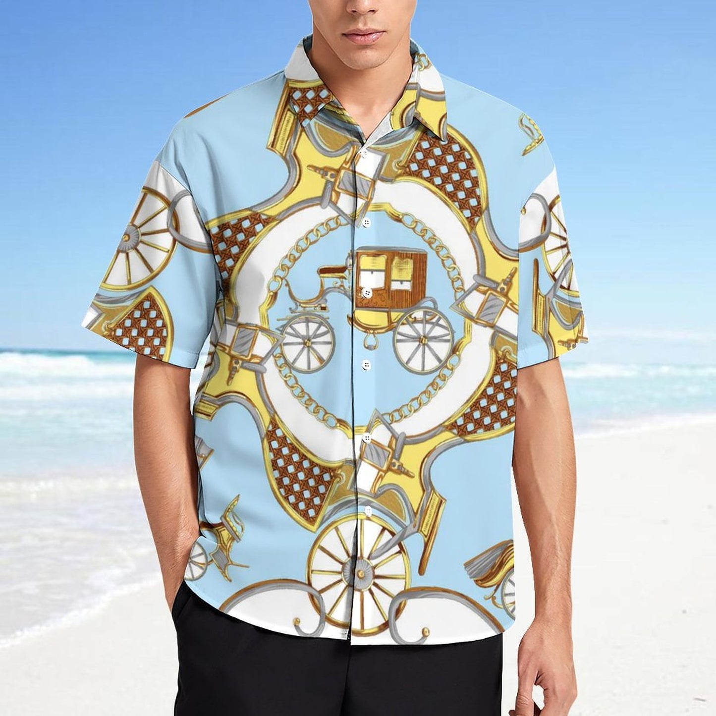 Men's Fashion Casual Printed Short Sleeve Shirts 2306101342