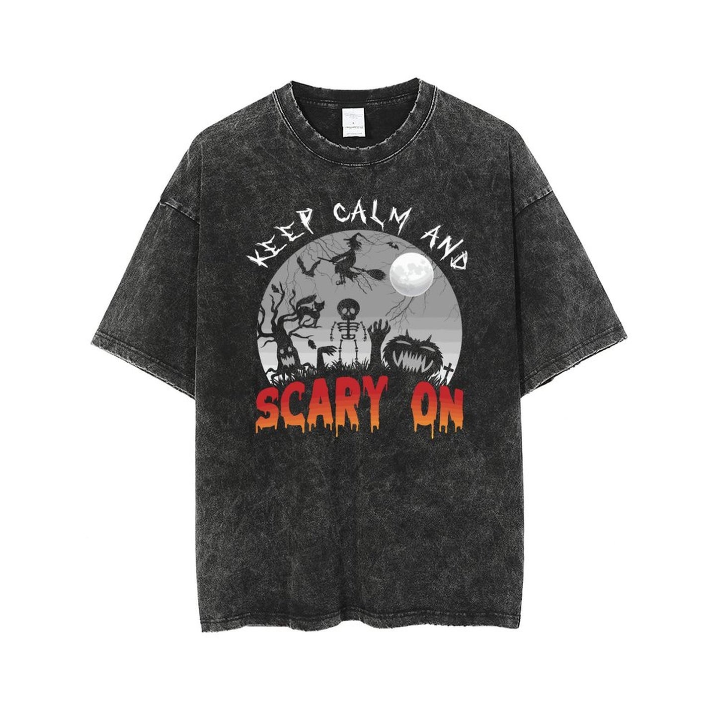 Unisex Vintage Solid Wash T-Shirts 2305101614