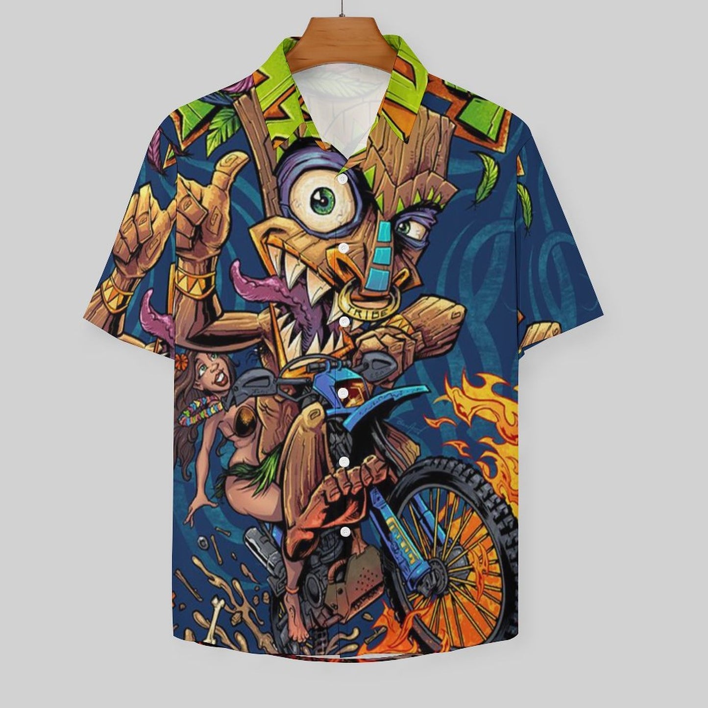 Men's Hawaiian Print Resort Shirt 2305101684