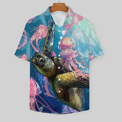 Men's Hawaiian Print Resort Shirt 2305101553