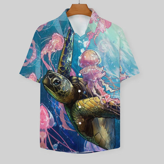 Men's Hawaiian Print Resort Shirt 2305101553