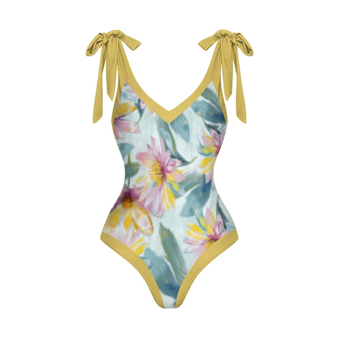 Casual Printed One-Piece Swimsuit And Cover Up 2305102828