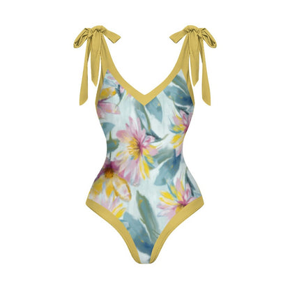 Casual Printed One-Piece Swimsuit And Cover Up 2305102828