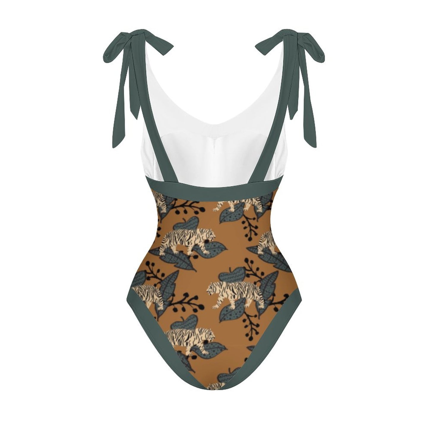 Casual Printed One-Piece Swimsuit And Cover Up 2305102867