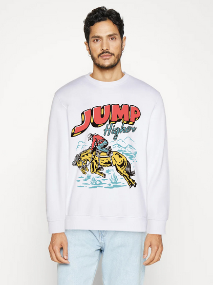Men's Round Neck Casual Jump Printed Long Sleeve Sweatshirt