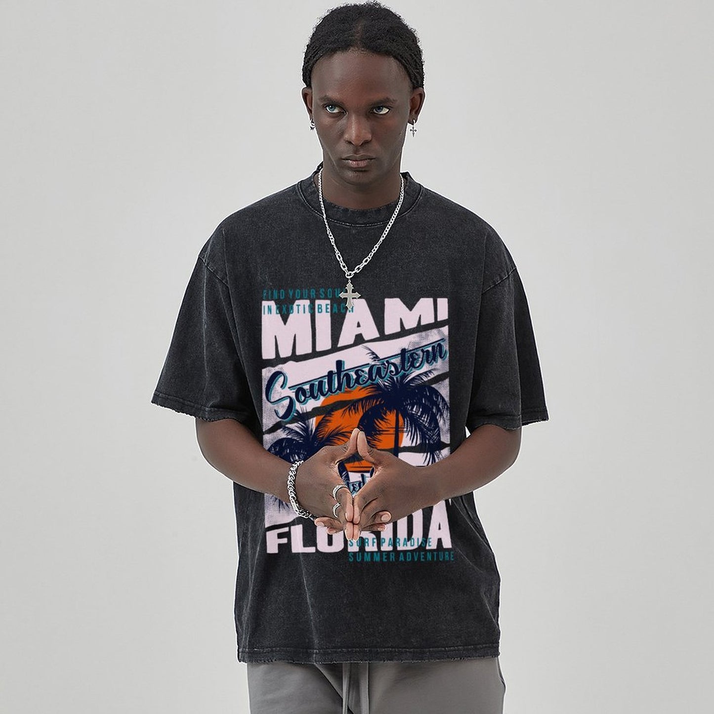 Unisex Vintage Solid Wash T-Shirts 2305101927