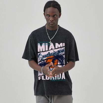 Unisex Vintage Solid Wash T-Shirts 2305101927