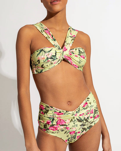 Fashion Floral Print Beach Bikini and Cover Up