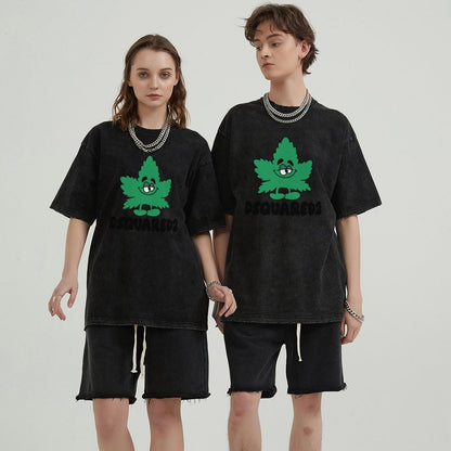 Unisex Vintage Solid Wash T-Shirts 2305103530