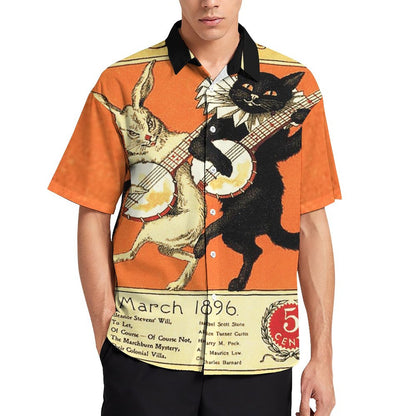 Men's Fashion Casual Printed Short Sleeve Shirts 2306105167