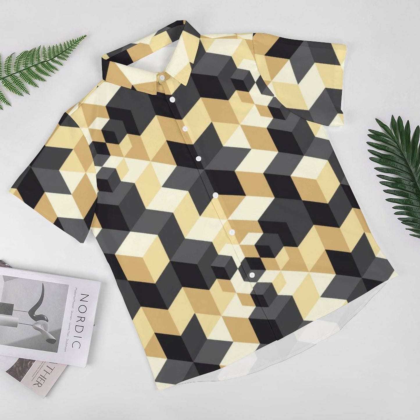 Men's Fashion Casual Printed Short Sleeve Shirts 2306101897
