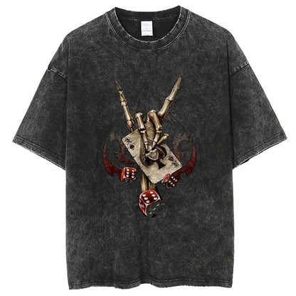 Unisex Vintage Solid Wash T-Shirts 2305103946