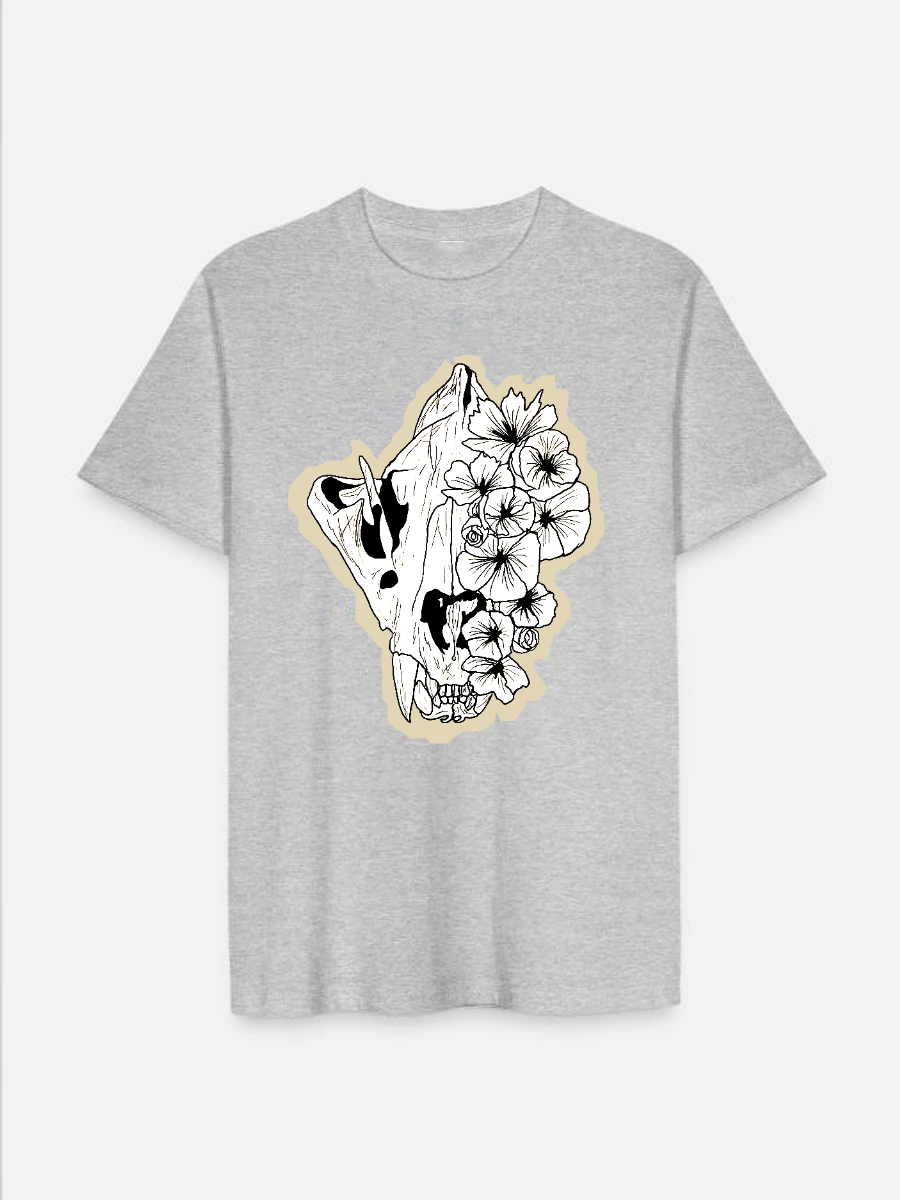 Unisex Round Neck Casual Printed Short Sleeve T-Shirt