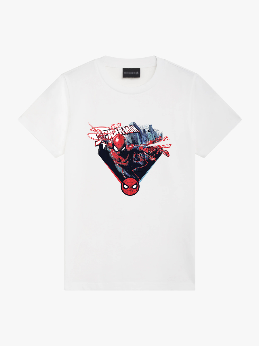 Women's Casual Marvel Spider-Man Printed Round Neck Short Sleeve T-Shirt