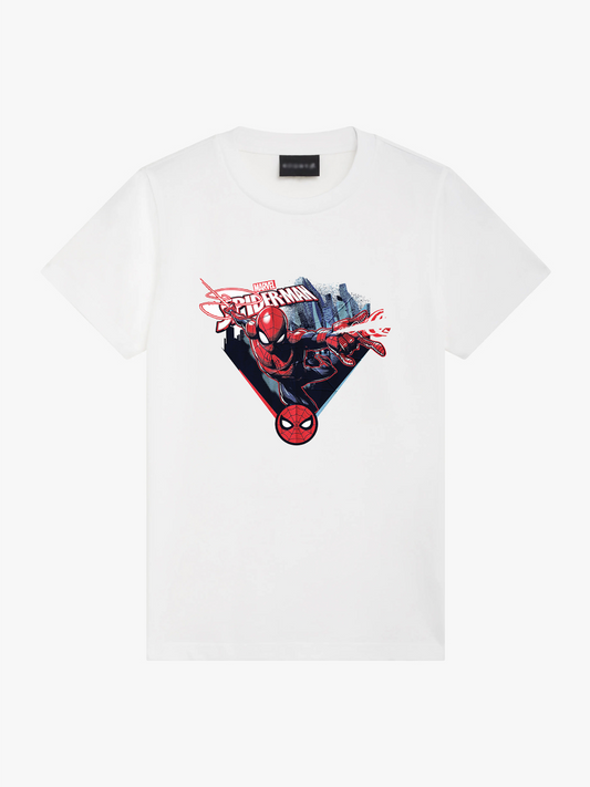 Women's Casual Marvel Spider-Man Printed Round Neck Short Sleeve T-Shirt