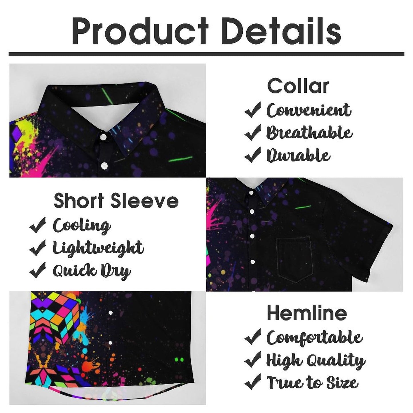 Men's Hawaiian Casual Short Sleeve Shirt 2306104327