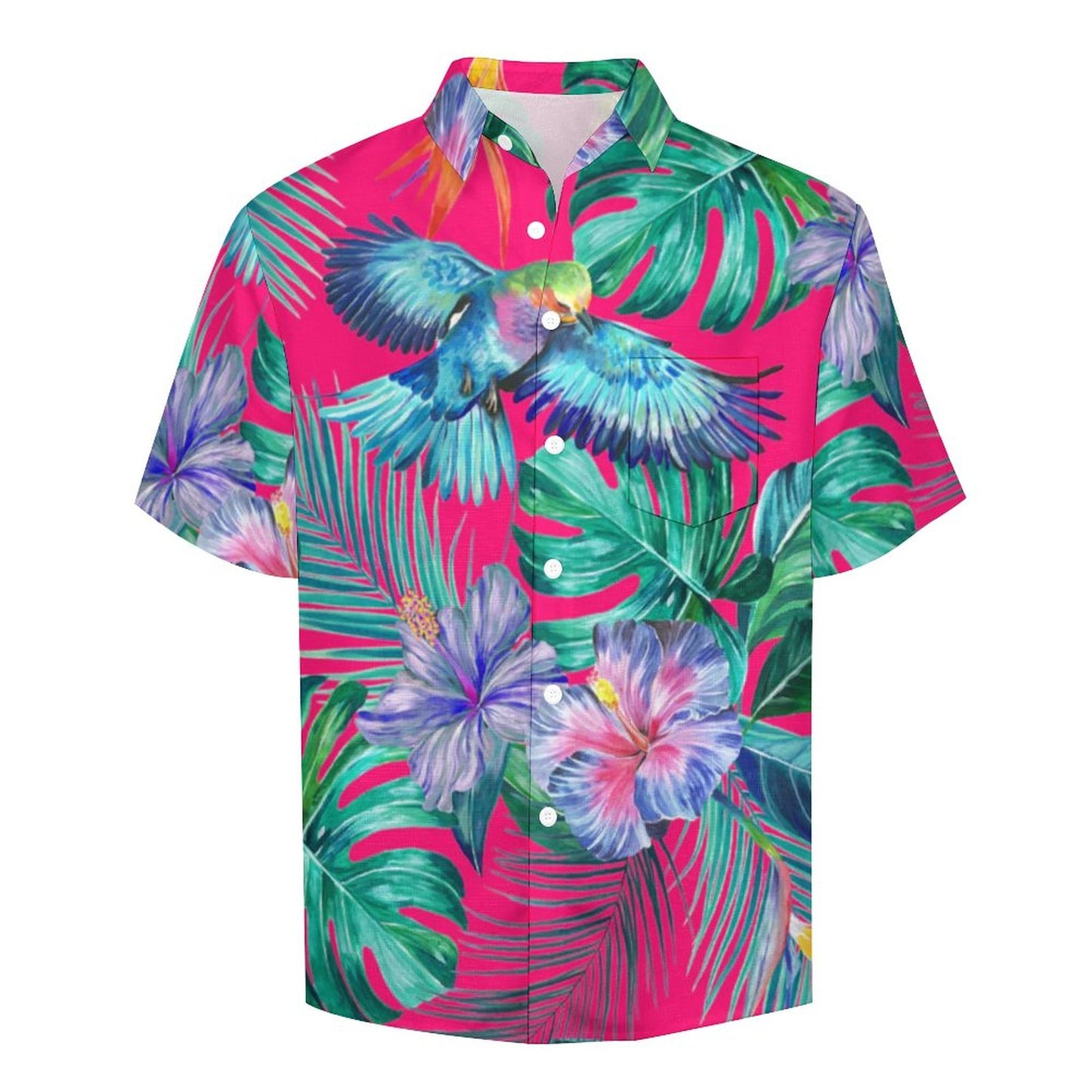 Men's Botanical Art Print Vacation Hawaiian Shirt2305106643