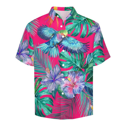 Men's Botanical Art Print Vacation Hawaiian Shirt2305106643