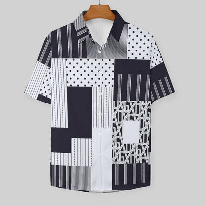 Men's Fashion Casual Printed Short Sleeve Shirts 2305107123