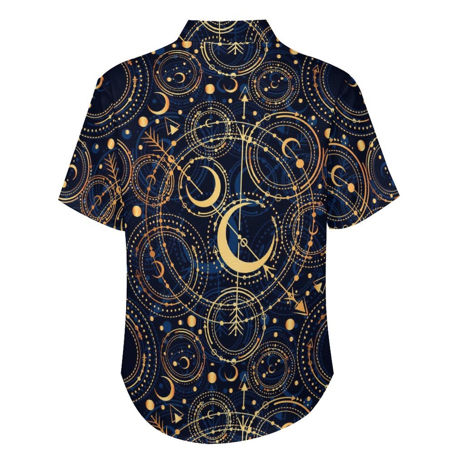Men's Star And Moon Print Vacation Hawaiian Shirt 2306104045