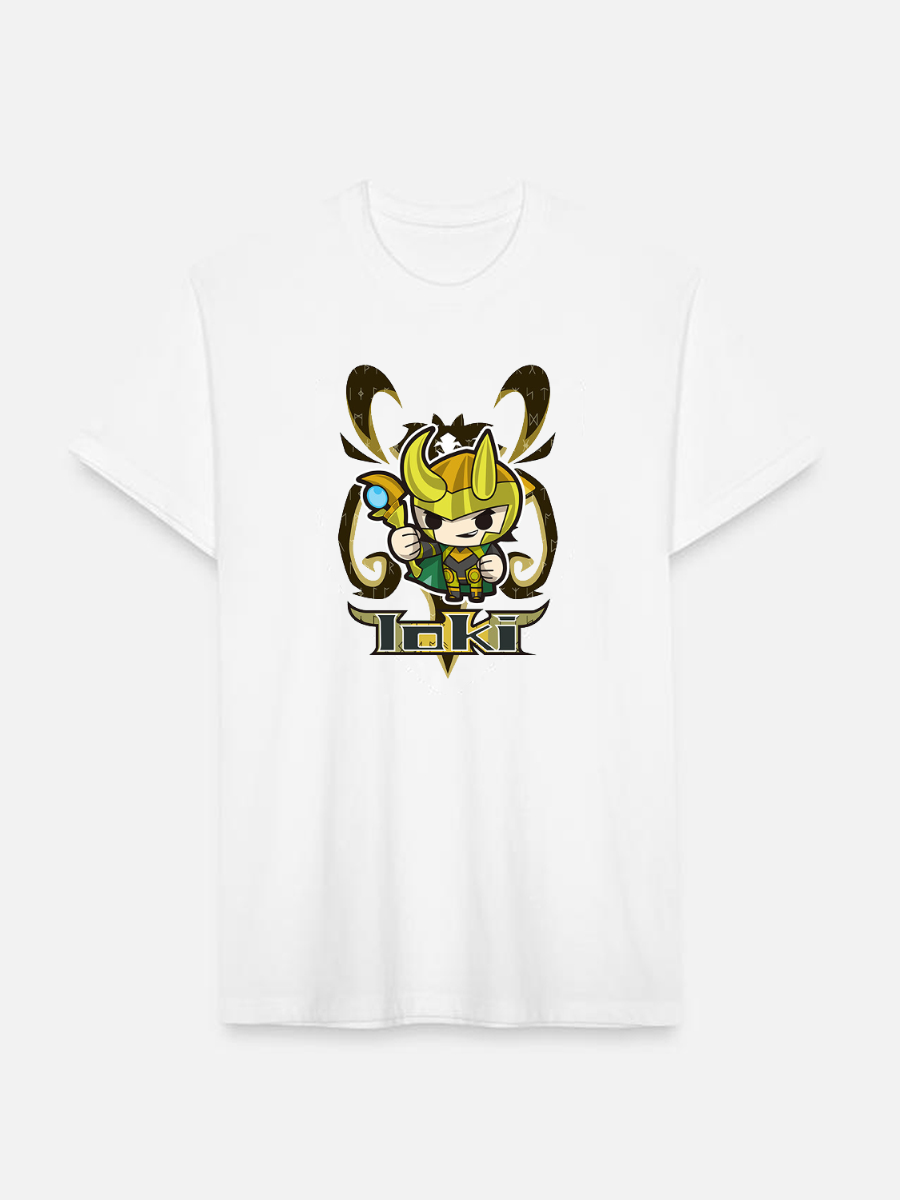 Men's Casual Little Loki Printed Round Neck Short Sleeve T-Shirt