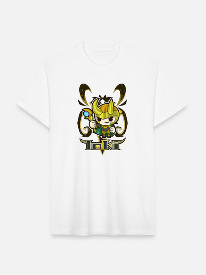 Men's Casual Little Loki Printed Round Neck Short Sleeve T-Shirt