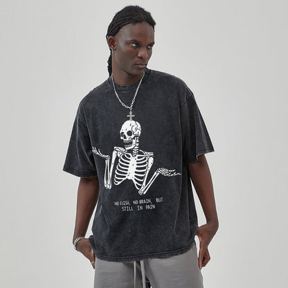 Unisex Vintage Solid Wash T-Shirts 2305101606