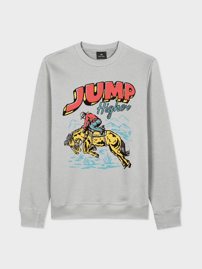 Men's Round Neck Casual Jump Printed Long Sleeve Sweatshirt