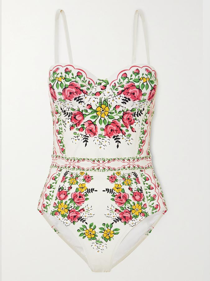 Printed Vintage One Piece Swimsuit