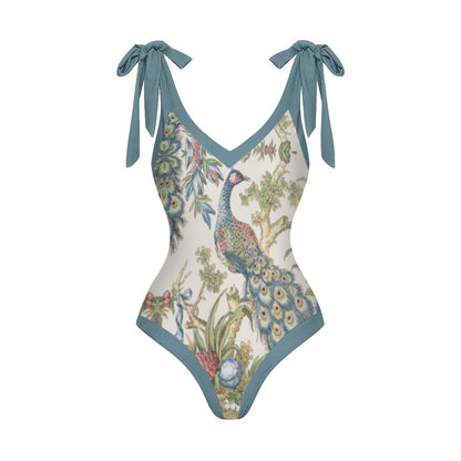 Casual Printed One-Piece Swimsuit And Cover Up 2305104138