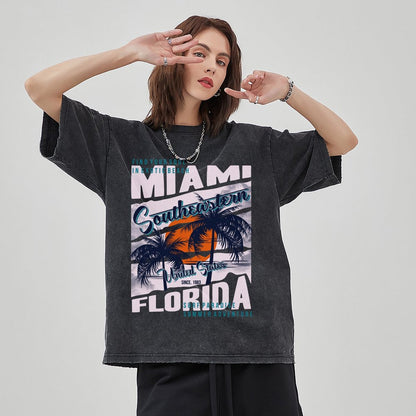 Unisex Vintage Solid Wash T-Shirts 2305101924