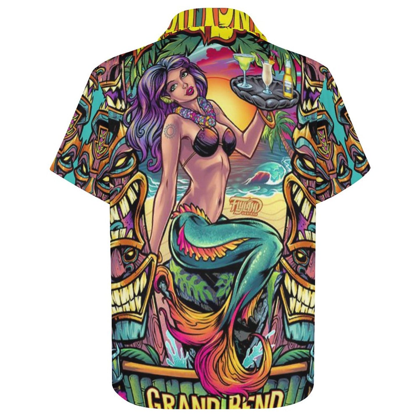 Men's Hawaiian Print Resort Shirt 2305101682