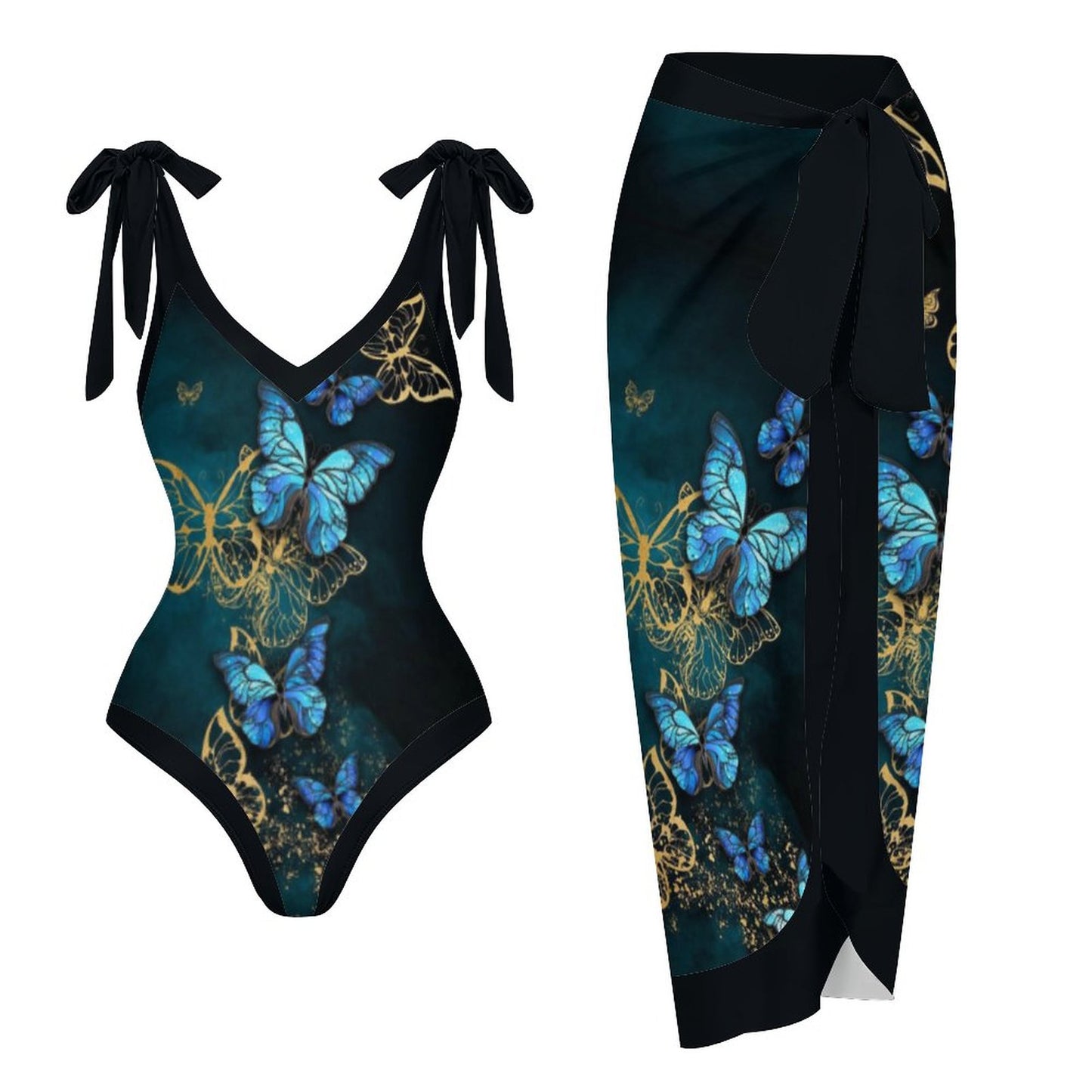 Casual Printed One Piece Swimsuit And Cover Up 2306101699