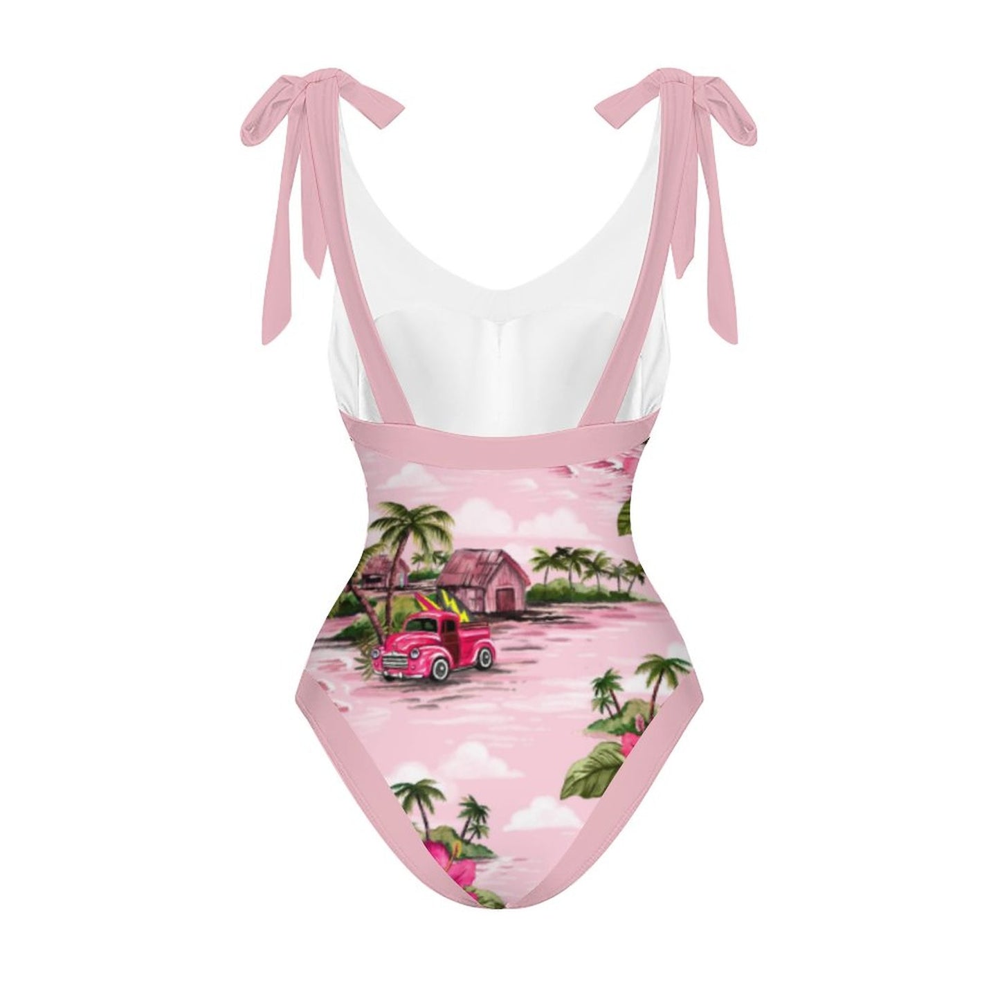 Casual Printed One-Piece Swimsuit And Cover Up 2305102444