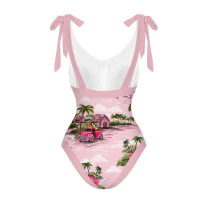 Casual Printed One-Piece Swimsuit And Cover Up 2305102444