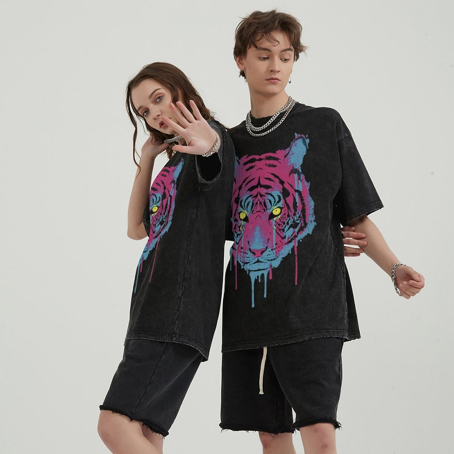 Unisex Vintage Solid Wash T-Shirts 2305101623