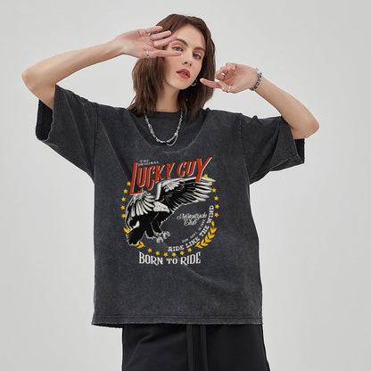 Unisex Vintage Solid Wash T-Shirts 2305102652