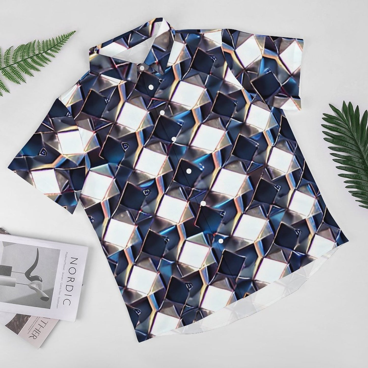 Men's Fashion Casual Printed Short Sleeve Shirts 2306105165