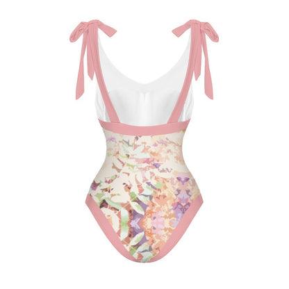 Casual Printed One Piece Swimsuit And Cover Up 2305104466