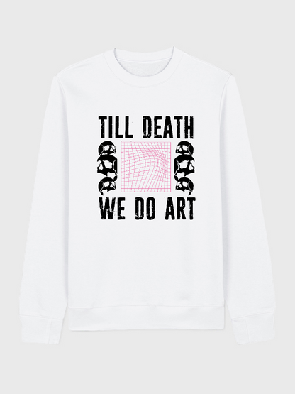Unisex Round Neck Casual Skull Printed Long Sleeve Sweatshirt