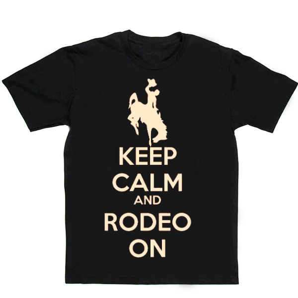 Keep Calm and Rodeo on Men's Casual Printed T-Shirt