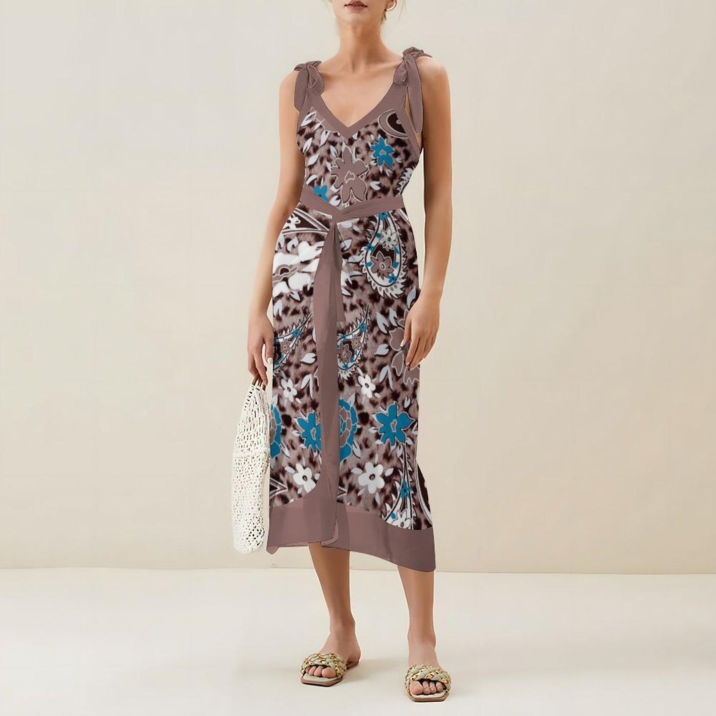 Casual Printed One-Piece Swimsuit And Cover Up 2305102876